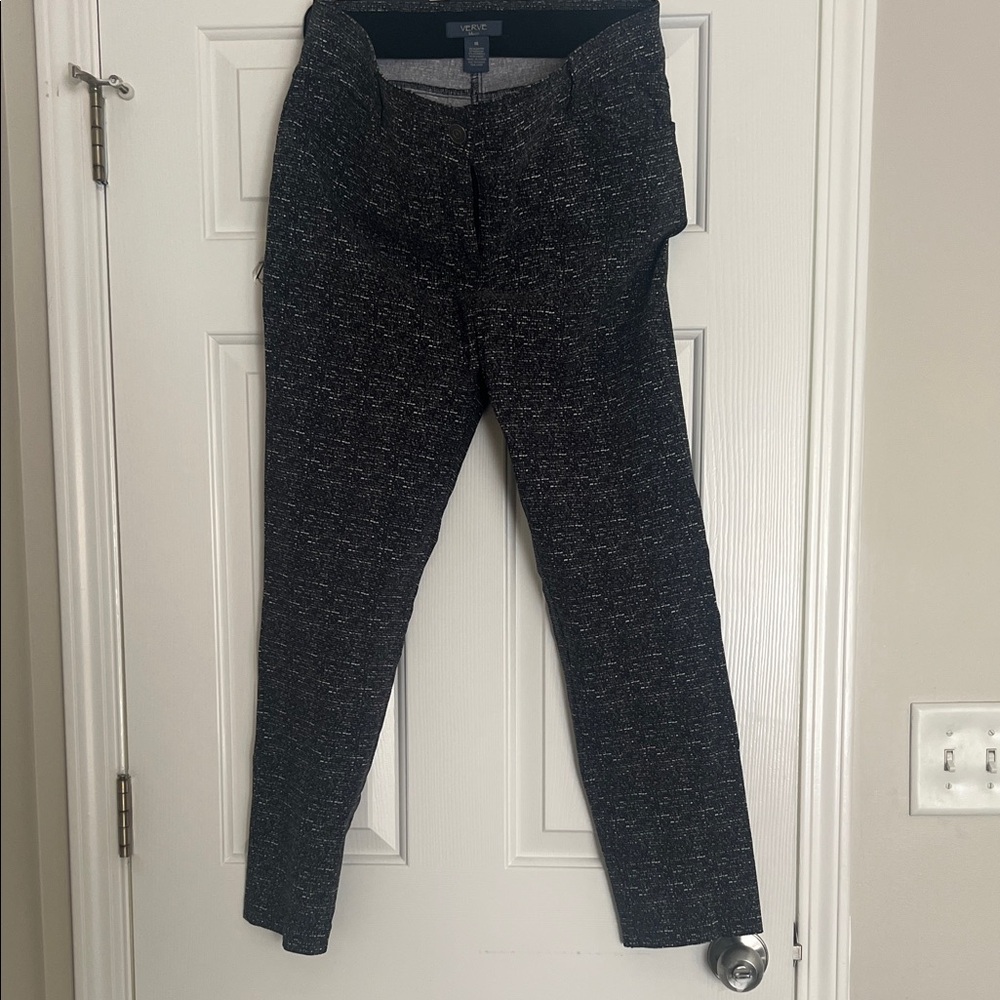 Women’s Black Speckled Dress Pants - Slim Taper